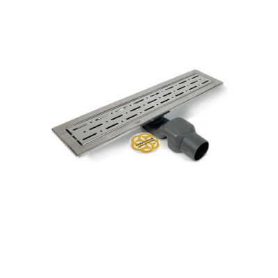 Будкрам купити Душовий трап VEGA LUX 50 см, горизонтальний, S-подібний сифон, грати - дощ Sanpreis