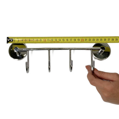 Будкрам купить Вешалка на 4 крючка настенная, нержавеющая сталь Sanpreis Вешалка на 4 крючка настенная, нержавеющая сталь Sanpreis 4