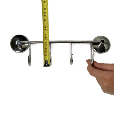 Будкрам купить Вешалка на 4 крючка настенная, нержавеющая сталь Sanpreis Вешалка на 4 крючка настенная, нержавеющая сталь Sanpreis 3