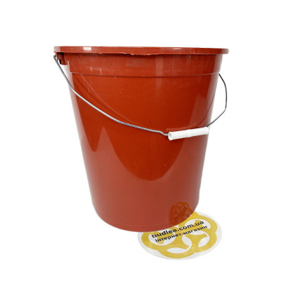 Будкрам купить Ведро пластиковое с ручкой 25 л, красный Afacan Plastik