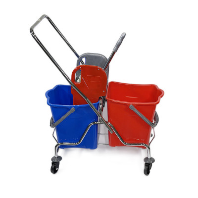 Будкрам купить Тележка для уборки на 2 ведра по 25 Л, с отжимом Afacan Plastik