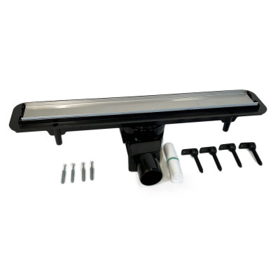 Будкрам купить Душевой канал STREAM 60 см, горизонтальный, с поворотным S-образным сифоном, решётка под плитку WATERWAY Душевой канал STREAM 60 см, горизонтальный, с поворотным S-образным сифоном, решётка под плитку WATERWAY 3