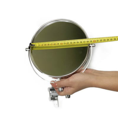 Будкрам купити Дзеркало косметичне, двостороннє настінне, D18 см, нержавіюча сталь Sanpreis Дзеркало косметичне, двостороннє настінне, D18 см, нержавіюча сталь Sanpreis 6