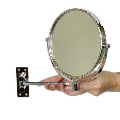 Будкрам купити Дзеркало косметичне, двостороннє настінне, D18 см, нержавіюча сталь Sanpreis Дзеркало косметичне, двостороннє настінне, D18 см, нержавіюча сталь Sanpreis 2