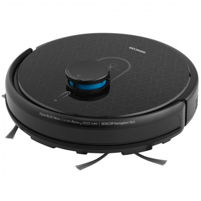 Будкрам купити Sencor Робот-пилосос Sencor , 400Вт, h=9.8см, пил - 0.45л, вода - 0.24л, автон. робота до 120хв, вага-2.5кг, НЕРА, чорний Sencor Робот-пилосос Sencor , 400Вт, h=9.8см, пил - 0.45л, вода - 0.24л, автон. робота до 120хв, вага-2.5кг, НЕРА, чорний 16