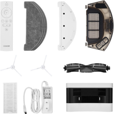 Будкрам купити Sencor Робот-пилосос, 400Вт, h=9,8см, вологе прибирання, конт пил -0,45л, вода -0,24л, НЕРА, білий Sencor Робот-пилосос, 400Вт, h=9,8см, вологе прибирання, конт пил -0,45л, вода -0,24л, НЕРА, білий 2