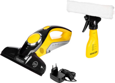 Будкрам купить Sencor Пылесос беспроводный, влажная уборка, вода -0,2л, автон. раб. до 20мин, для чистки окон, черно-желтый Sencor Пылесос беспроводный, влажная уборка, вода -0,2л, автон. раб. до 20мин, для чистки окон, черно-желтый 5