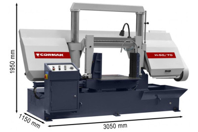 Будкрам купити Напівавтоматична стрічкова пилка CORMAK H-50/70 Напівавтоматична стрічкова пилка CORMAK H-50/70 2