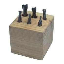 Будкрам купити Комплект кінцевих фрез з 2 різальними кромками, 6 шт. 3-10 мм Holzmann FFS6