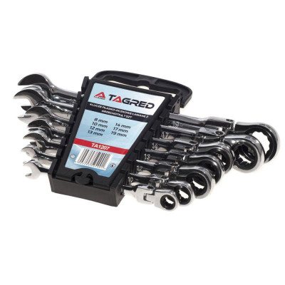 Будкрам купити Набір ключів TAGRED TA1207 із трищіткою 8-19 мм 7 шт Набір ключів TAGRED TA1207 із трищіткою 8-19 мм 7 шт 2
