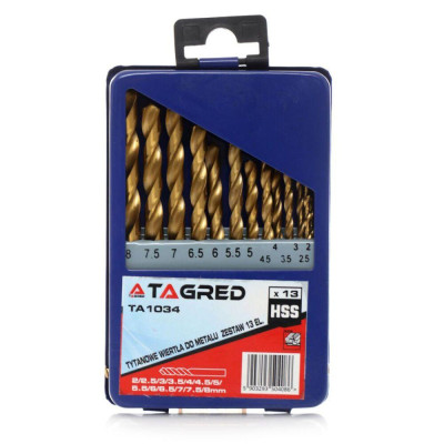 Будкрам купить Набор сверл по металлу TAGRED TA1034, 13 шт