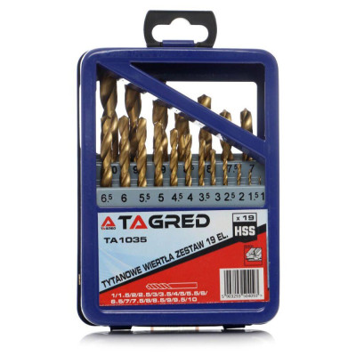 Будкрам купить Набор сверл по металлу TAGRED TA1035, 19 шт