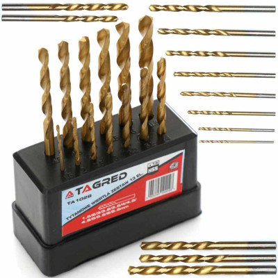 Будкрам купити Набір свердел по металу TAGRED TA1028, 13 шт Набір свердел по металу TAGRED TA1028, 13 шт 2