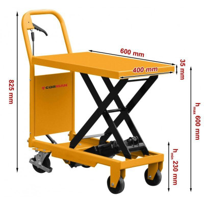 Будкрам купити Ножичний візок Cormak TA15 Ножичний візок Cormak TA15 2