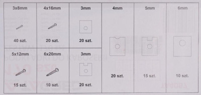 Будкрам купити Набір гвинтів та шайб для корпусних робіт TAGRED TA4097 Набір гвинтів та шайб для корпусних робіт TAGRED TA4097 5