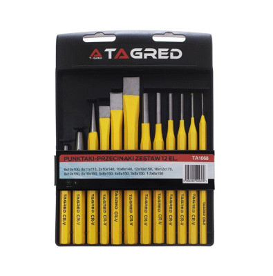 Будкрам купити Набір зубил, кернерів та пробійників TAGRED TA1068 Набір зубил, кернерів та пробійників TAGRED TA1068 2