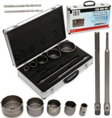 Будкрам купити Набір кільцевих коронок для бетону SDS Plus та SDS Max TAGRED TA1511