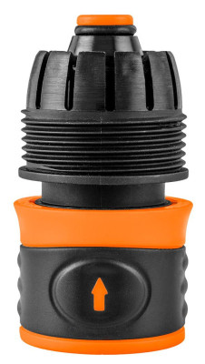 Будкрам купити Neo Tools Конектор для шланга 3/4", з аквастопом, двокомпонентний Neo Tools Конектор для шланга 3/4", з аквастопом, двокомпонентний 3