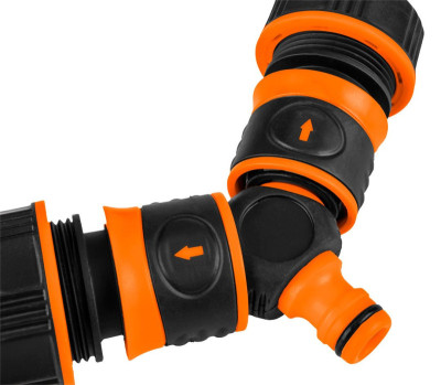 Будкрам купити Neo Tools Конектор-трійник для шланга 1/2"-3/4", двокомпонентний Neo Tools Конектор-трійник для шланга 1/2"-3/4", двокомпонентний 3