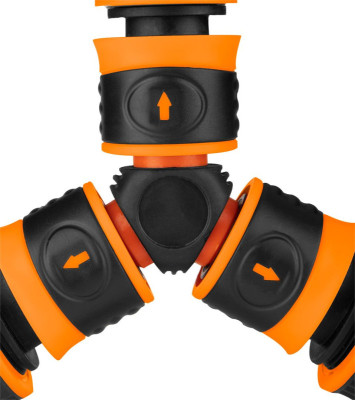 Будкрам купити Neo Tools Конектор-трійник для шланга 1/2"-3/4", двокомпонентний Neo Tools Конектор-трійник для шланга 1/2"-3/4", двокомпонентний 2