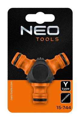 Будкрам купити Neo Tools Конектор-трійник для шланга 1/2"-3/4", двокомпонентний Neo Tools Конектор-трійник для шланга 1/2"-3/4", двокомпонентний 6
