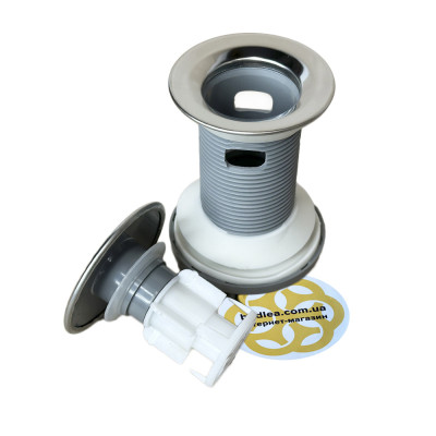 Будкрам купити Донний клапан для раковини FELIX 1-1/4" з переливом та системою CLICK-CLACK Sanpreis Донний клапан для раковини FELIX 1-1/4" з переливом та системою CLICK-CLACK Sanpreis 3
