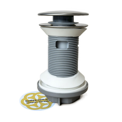 Будкрам купити Донний клапан для раковини FELIX 1-1/4" з переливом та системою CLICK-CLACK Sanpreis Донний клапан для раковини FELIX 1-1/4" з переливом та системою CLICK-CLACK Sanpreis 2