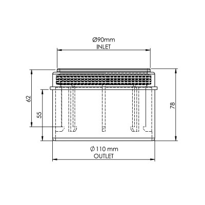 Будкрам купити Перехідник на трубу Ø90-110 мм, пластик, чорний Sanpreis Перехідник на трубу Ø90-110 мм, пластик, чорний Sanpreis 2