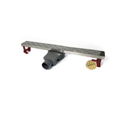 Будкрам купити Душовий трап ALFA ROTATION 50 см, горизонтальний, з подвійним затвором, поворотний сифон, грати дощ Sanpreis