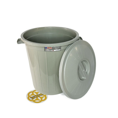 Будкрам купить Пластиковый мусорный бак с крышкой, объем 30 Л, серый Afacan Plastik Пластиковый мусорный бак с крышкой, объем 30 Л, серый Afacan Plastik 2