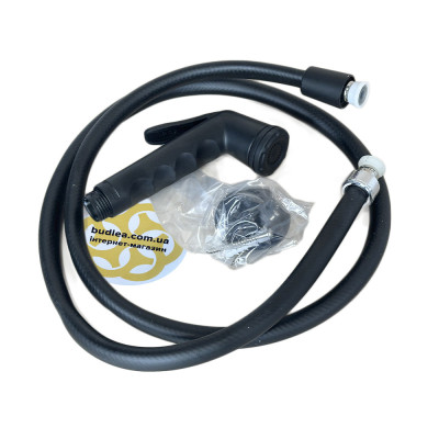 Будкрам купити Гігієнічний душ Felix 1/2", пластик, ПВХ шланг, чорний Sanpreis Гігієнічний душ Felix 1/2", пластик, ПВХ шланг, чорний Sanpreis 2