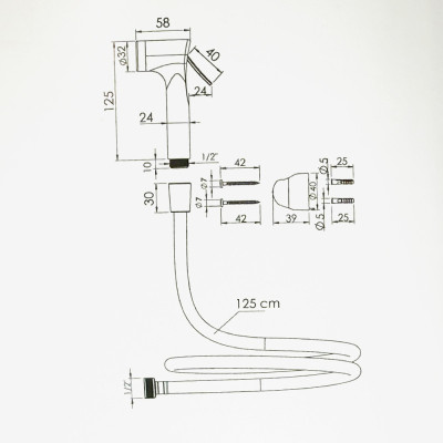 Будкрам купить Гигиенический душ Refectio 1/2", пластик, ПВХ шланг, черный Sanpreis Гигиенический душ Refectio 1/2", пластик, ПВХ шланг, черный Sanpreis 2