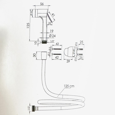 Будкрам купить Гигиенический душ Consolatus 1/2", пластик, ПВХ шланг, белый Sanpreis Гигиенический душ Consolatus 1/2", пластик, ПВХ шланг, белый Sanpreis 5