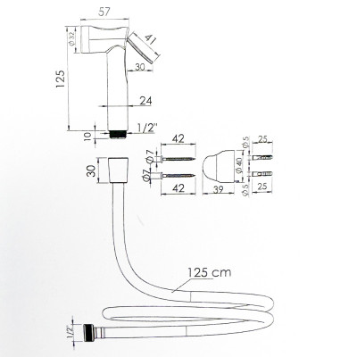 Будкрам купить Гигиенический душ Somnium 1/2", пластик, ПВХ шланг, черный Sanpreis Гигиенический душ Somnium 1/2", пластик, ПВХ шланг, черный Sanpreis 4