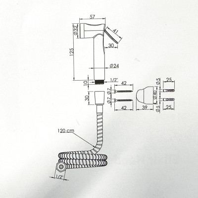 Будкрам купить Гигиенический душ Somnium 1/2", пластик, шланг нержавеющая сталь, хром Sanpreis Гигиенический душ Somnium 1/2", пластик, шланг нержавеющая сталь, хром Sanpreis 3
