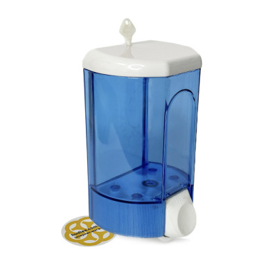 Будкрам купить Дозатор для мыла 1100 мл, настенный, синий, кнопка белая Afacan Plastik Дозатор для мыла 1100 мл, настенный, синий, кнопка белая Afacan Plastik 2