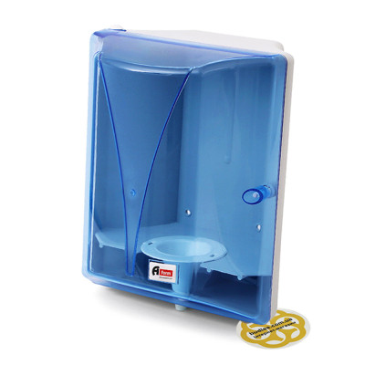 Будкрам купить Диспенсер для рулонных  бумажных полотенец, пластик, голубой прозрачный Afacan Plastik