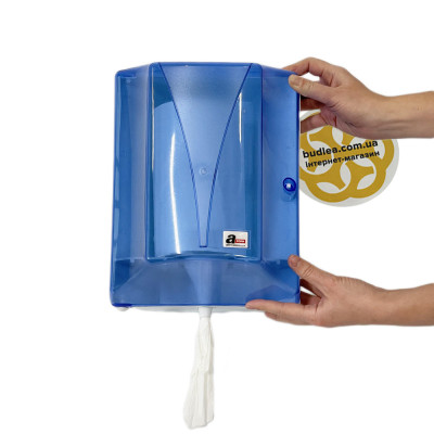 Будкрам купить Диспенсер для рулонных  бумажных полотенец, пластик, голубой прозрачный Afacan Plastik Диспенсер для рулонных  бумажных полотенец, пластик, голубой прозрачный Afacan Plastik 4