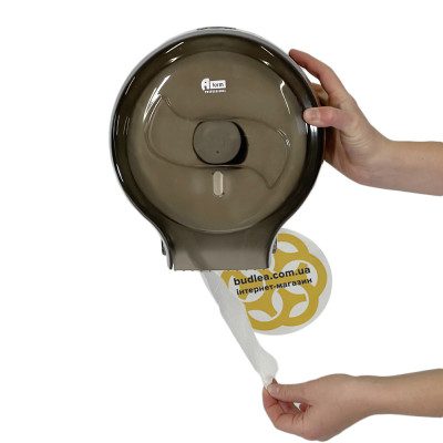 Будкрам купити Диспенсер для туалетного паперу джамбо, з нижнім витягуванням, прозорий димчастий Afacan Plastik Диспенсер для туалетного паперу джамбо, з нижнім витягуванням, прозорий димчастий Afacan Plastik 6