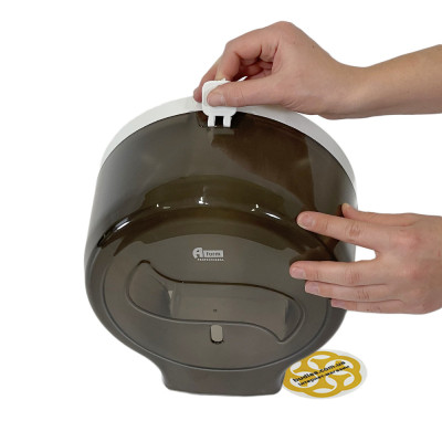 Будкрам купити Диспенсер для туалетного паперу джамбо, з нижнім витягуванням, прозорий димчастий Afacan Plastik Диспенсер для туалетного паперу джамбо, з нижнім витягуванням, прозорий димчастий Afacan Plastik 3