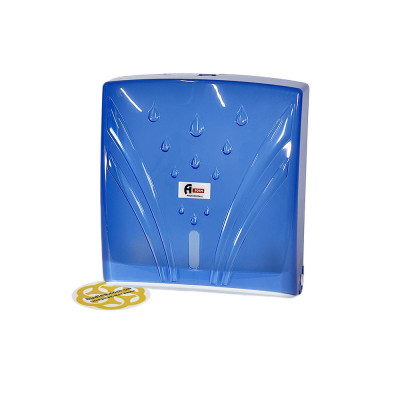 Будкрам купить Диспенсер для салфеток настенный на 300 штук, пластик, голубой прозрачный Afacan Plastik