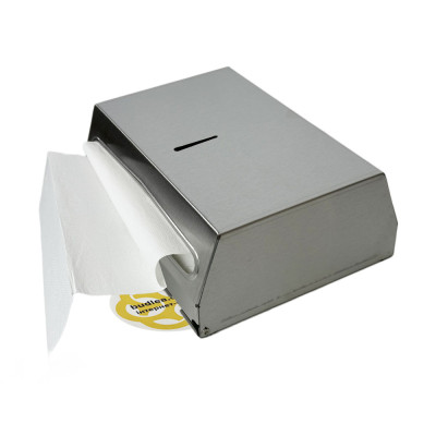 Будкрам купить Диспенсер для бумажных полотенец 200 шт, навесной, 21x10x26 см, нержавеющая сталь Sanpreis