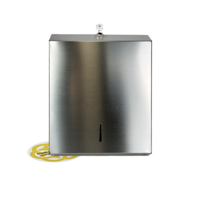 Будкрам купить Диспенсер для бумажных полотенец 400 шт, навесной, 26x10x33см, нержавеющая сталь Sanpreis