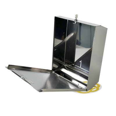 Будкрам купить Диспенсер для бумажных полотенец 400 шт, навесной, 26x10x33см, нержавеющая сталь Sanpreis Диспенсер для бумажных полотенец 400 шт, навесной, 26x10x33см, нержавеющая сталь Sanpreis 2