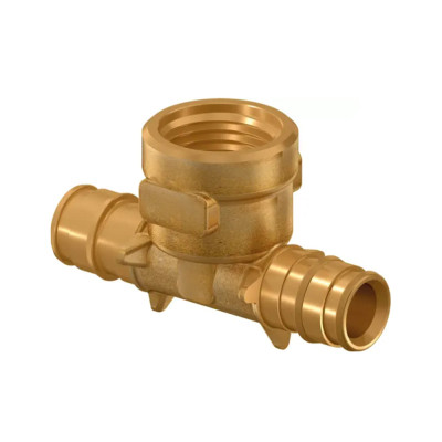Будкрам купить Фитинг тройник латунный Ø32х1"х32  Quick&Easy с внутренней резьбой Uponor