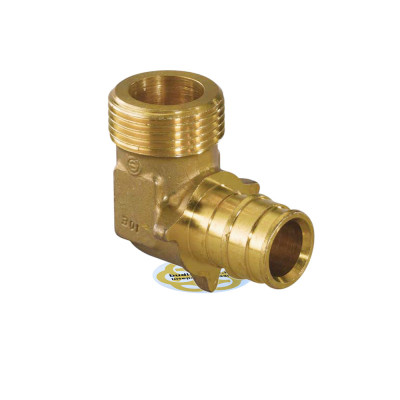 Будкрам купить Колено 90° Uponor Q&E с наружной резьбой   Ø20x1/2″ латунь Uponor