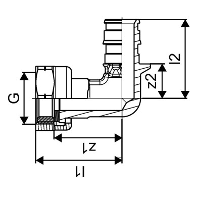 Будкрам купить Колено 90º Ø25x3/4" Uponor Q&E  с накидной гайкой, латунь Uponor Колено 90º Ø25x3/4" Uponor Q&E  с накидной гайкой, латунь Uponor 2
