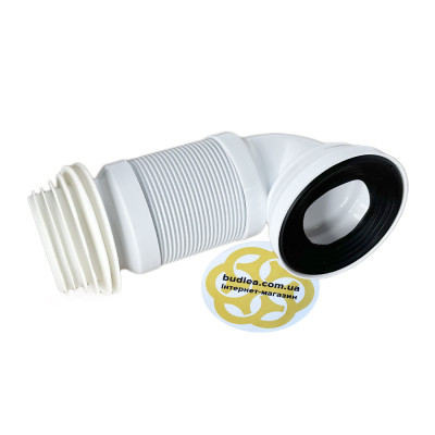 Будкрам купить Соединение для унитаза гофрированное Ø100х460 мм, угол 90  Sanpreis