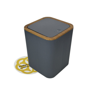 Будкрам купить Набор аксессуаров для ванной комнаты STELLA 5в1, квадратный, антрацит с ободком дерево OKYANUS Набор аксессуаров для ванной комнаты STELLA 5в1, квадратный, антрацит с ободком дерево OKYANUS 2