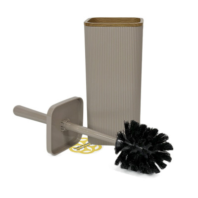 Будкрам купить Набор аксессуаров для ванной комнаты STELLA 5в1, мокко с ободком дерево OKYANUS Набор аксессуаров для ванной комнаты STELLA 5в1, мокко с ободком дерево OKYANUS 3